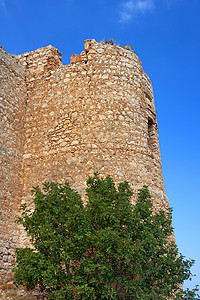 中世纪堡垒的堡垒背景图片