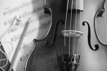 黑白小提琴中提琴音乐会细绳交响乐黑暗黑色乐器音乐艺术仪器背景图片