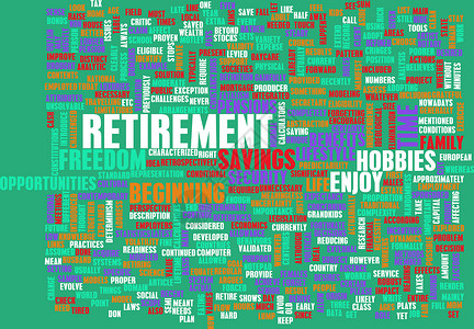 提前嗨购文字退休商业失业工作时间职业养老金邮票就业投资享受背景