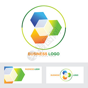 公司商业立方体徽标背景图片