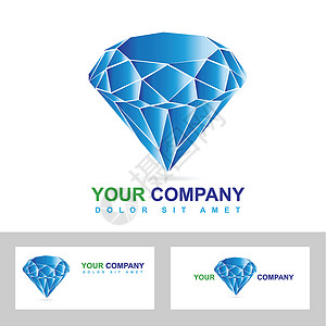 钻石或珠宝商业徽标背景图片
