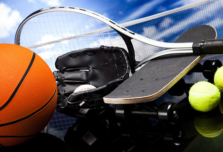 体育 很多球之类的球拍游戏橡皮手套冰球网球器材橙子棒球篮球背景