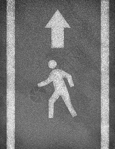 带有两条线和行人标志的Asphalt公路纹理背景图片