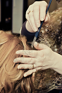 理发师头发头饰女性发型造型师艺术家背景图片