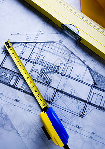 房屋计划蓝图 自然色彩多彩的音调工程建设架构数字承包商建筑项目测量建设者草图背景图片