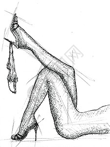 女性脚的伸缩背景图片
