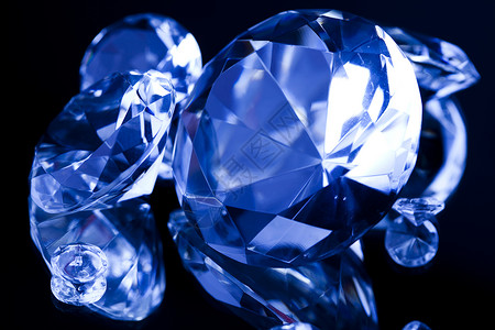 水晶钻石 明亮多彩的音调概念珠宝石头宝石财富礼物反思奢华背景图片