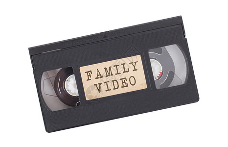 白色上隔离的反转录影带宏观广播标签空白记录磁带电视视频技术插图背景