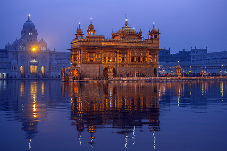 印度普布贾卜邦安利沙金金殿背景图片