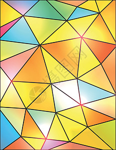 色彩多彩的抽象几何三角形背景插图背景图片
