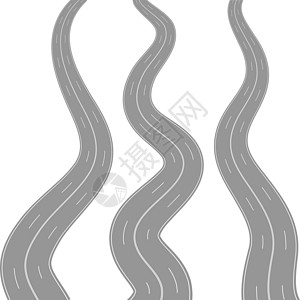 铺沥青铺绕道路插画