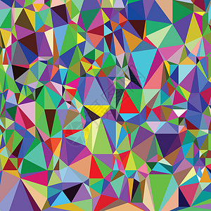 彩色背景钻石创造力三角形马赛克墙纸横幅水晶折纸技术网络背景图片