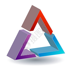三角箭头边三角三角形公司标志设计多边形三角形公司橙子商业插图阴影身份正方形品牌设计图片