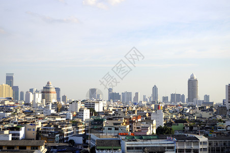 曼谷全景天际背景图片