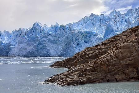 灰色冰川托雷斯德尔潘恩南美洲高清图片
