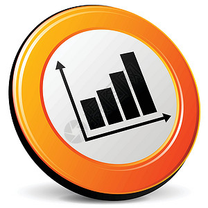 图形图标图表网络反射按钮互联网投资利润标识橙子统计背景图片