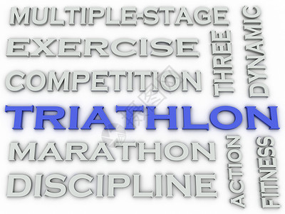 Triathlon发行概念字词云背景背景图片