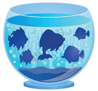 玻璃水族鱼缸带鱼的水族馆 2插画