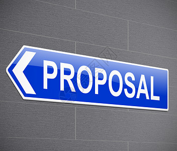 提案概念运动投标计划项目方案商业插图沥青蓝色背景图片