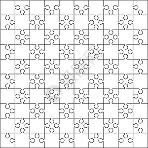 100 Jigsaw 拼图空白模板或剪切指南背景图片