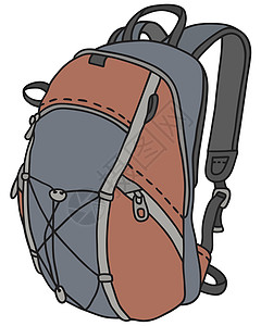 运动袋书包冒险行李旅行灰色学校卡通片旅游纺织品塑料背景图片