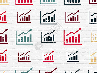 广告概念 增长图 挂墙背景的图标绘画社会建筑灰色品牌战略白色生长图表创造力背景图片