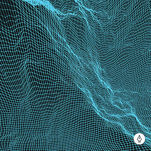网格背景摘要 水面 矢量图波纹插图运动波浪状海洋技术活力协会海浪格子插画