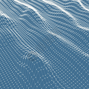 网状网网格背景摘要 水面 矢量图插图波纹协会活力格子细胞技术网络运动海洋插画