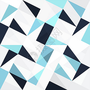 蓝色漂浮三角形无缝的蓝色三角形抽象背景背景插画
