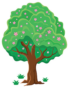 季节性春林树专题图象2插画