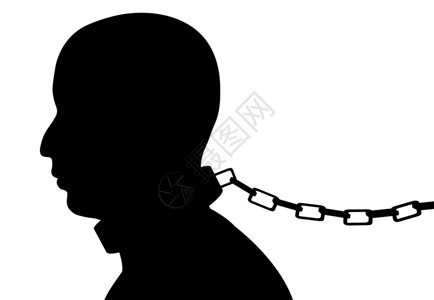 奴隶贩卖奴隶束缚链式镣铐男性俘虏囚犯男人历史白色自由背景图片