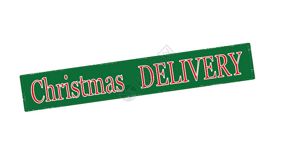 圣诞节分娩墨水橡皮家具矩形绿色红色出口邮票送货背景图片