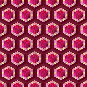 抽象几何三德背景 无缝模式 摩西立方体风格装饰纺织品包装六边形织物细胞艺术网格背景图片