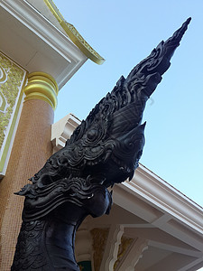 长永之王宗教黑色雕像信仰寺庙背景图片