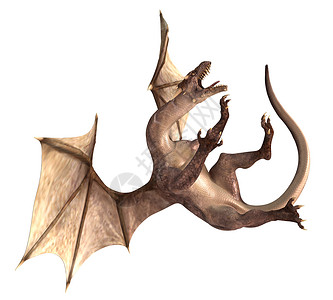 腾飞龙翅膀艺术插图魔法神话童话幻想怪物爬虫动物背景图片