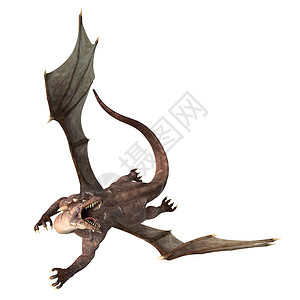 腾飞龙童话幻想怪物爬虫神话插图翅膀艺术魔法动物背景图片
