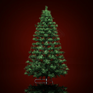 圣诞树花环枞树云杉杉木新年松针花彩星星圣诞树装饰品背景图片