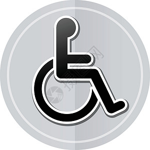 轮椅贴纸图标背景图片