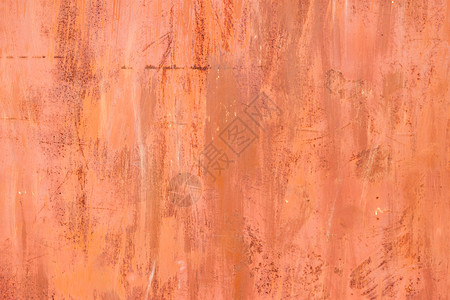 红锈表面 涂有剥皮油漆墙纸棕色艺术损害腐蚀工业金属宏观背景图片