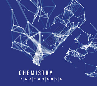 抽象网络连接背景净空间分子格绘画原子造型科学化学互联网生物学数据背景图片