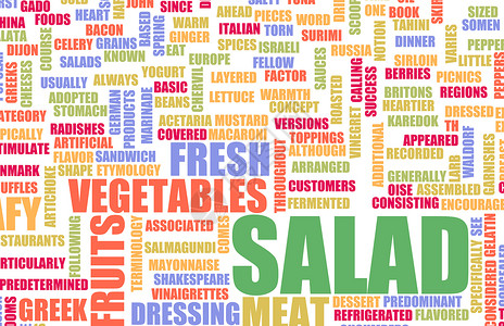沙拉餐厅敷料菜单食物花园水果乐趣青菜蔬菜绿色背景图片