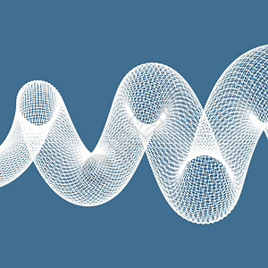 螺旋3D矢量说明研究高科技技术纳米曲线运动打印节点活力推介会背景图片