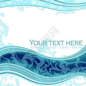抽象背景插图蓝色装饰卷曲漩涡曲线海浪网络旅行电脑背景图片