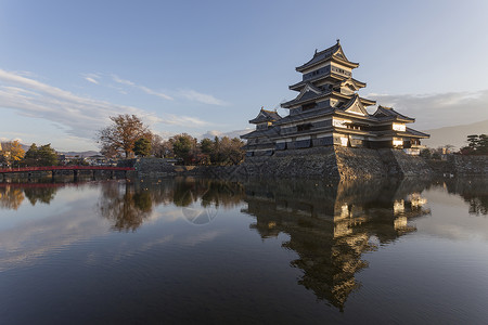 东京高野城堡日本松本城堡武士遗产天空地标寺庙游客反射皇帝观光吸引力背景