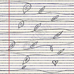 线纸上的爱心设计文档念日记事本笔记纸热情派对床单艺术艺术品笔记背景图片