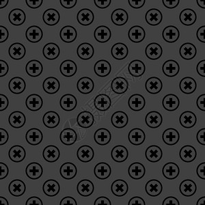 加 Web 图标 平面设计 无缝模式海豹徽章黑色圆形令牌网络标签插图圆圈导航背景图片