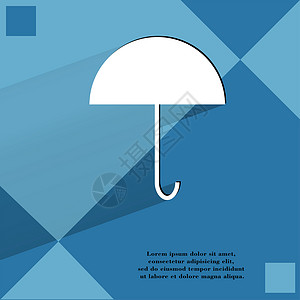 伞状 在平面几何抽象背景上的平坦现代网络按钮下雨气象黑色背景图片
