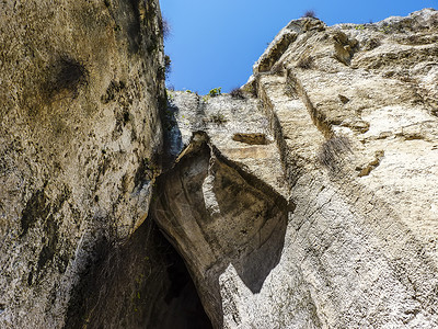 希腊神话迪奥尼修斯之耳 意大利西西里岛古代锡拉丘兹酒神观光建筑学雕刻旅行监狱文化石灰石历史场景背景