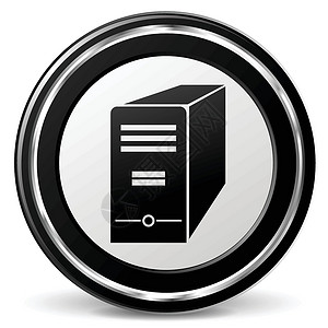 计算机图标主机黑色桌面服务器灰色电脑金属网络奢华标识背景图片