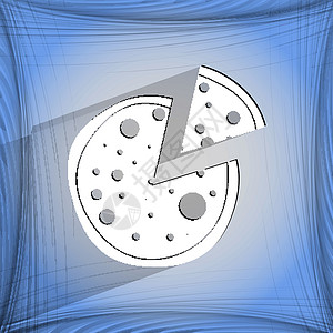 奶酪刀Pizza 平面几何抽象背景上的平坦现代网络按钮插图店铺卡通片餐厅蔬菜美食盒子咖啡店食物酒吧插画